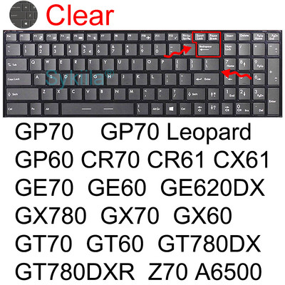 Poklopac tipkovnice za MSI GS75 GS76 Stealth GS66 GS77 GS65 Thin GS73 GS73VR GS72 GS70 GS63 GS63VR GS60 Silikonska maska za prijenosno računalo 17