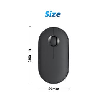 Ασύρματο ποντίκι 2,4 GHz με δέκτη USB Μπλε ποντίκι για φορητό υπολογιστή Μίνι εξαιρετικά λεπτή μπαταρία μονής λειτουργίας Πολύχρωμο ποντίκι παιχνιδιού