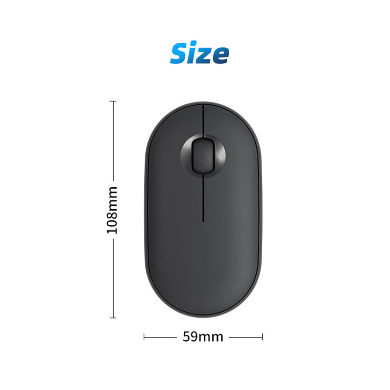 2,4 GHz bežični miš s USB prijemnikom Plavi miš za prijenosno računalo Mini ultratanki šareni miš za igrice s jednim načinom baterije