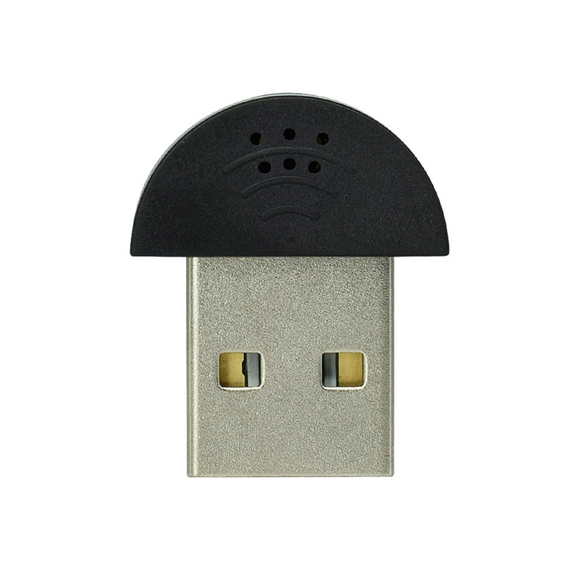 H7JA prijenosni mini USB 2.0 mikrofon, USB mini mikrofon za snimanje govora MIC adapter za računalo PC (crni)