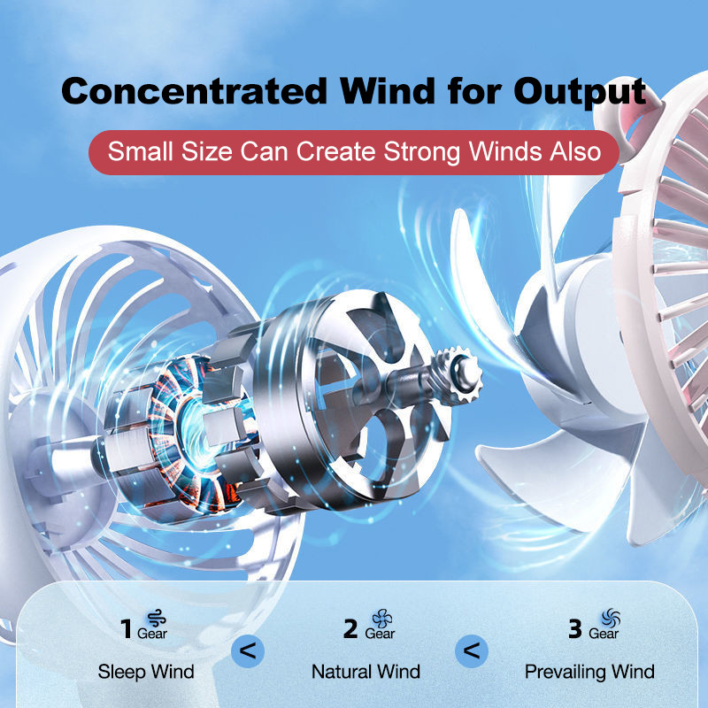 Cafele Mini USB ventilators, pārnēsājams, uzlādējams galda ventilators, īpaši kluss, mazs ventilatora gaisa dzesētājs āra kempinga birojam