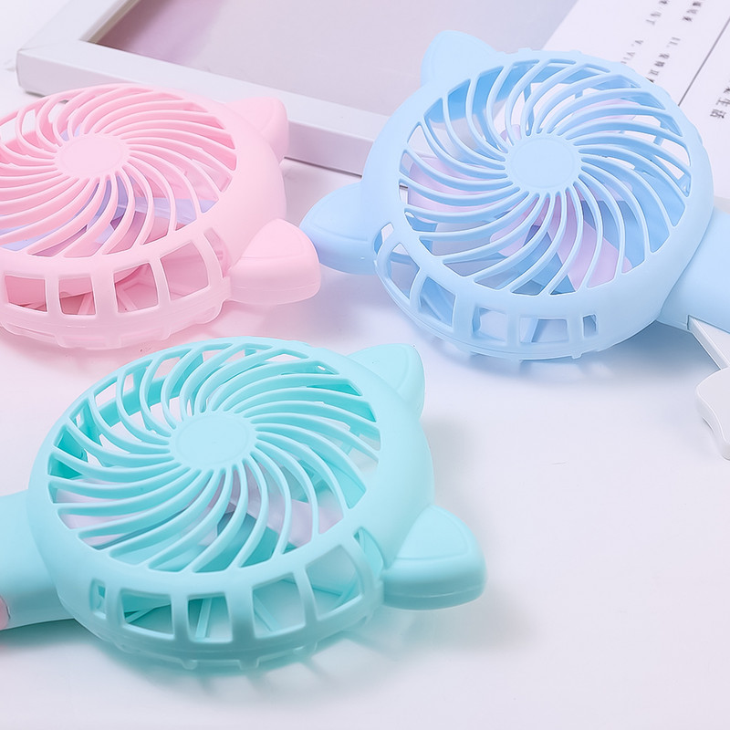 Ljetni slatki ručno prešani ventilator Mini prijenosni ventilator bez baterije Ventilatori za hlađenje iz crtanih filmova Kreativni ručni ručni ventilator Dječje igračke
