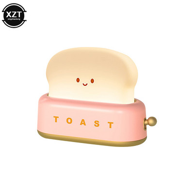 Kreatívne LED nočné svetlo na pekárničku chleba, nabíjanie cez USB, stmievanie, nočné svetlo pri posteli, študentské zábavné prepínače, náladové svetlo, darček pre dievčatá