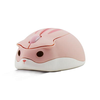 CHYI Slatki crtani bežični miš USB optički računalni miš Prijenosni mini prijenosno računalo Mause Pink Hamster Design miševi za djecu Macbook