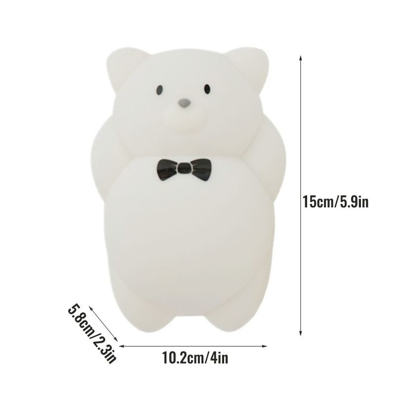 R91A naktinė lemputė vaikams meškučiui mažyliui naktiniai šviestuvai miegamojo miela lemputė paauglių kambario dekoravimui.