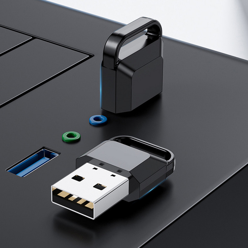 Bežični odašiljač USB adapter Plug and Play Bluetooth 5.1 prijemnik bez upravljačkog programa 20m za Win/8.1/10/11 za računalo/zvučnik/miš