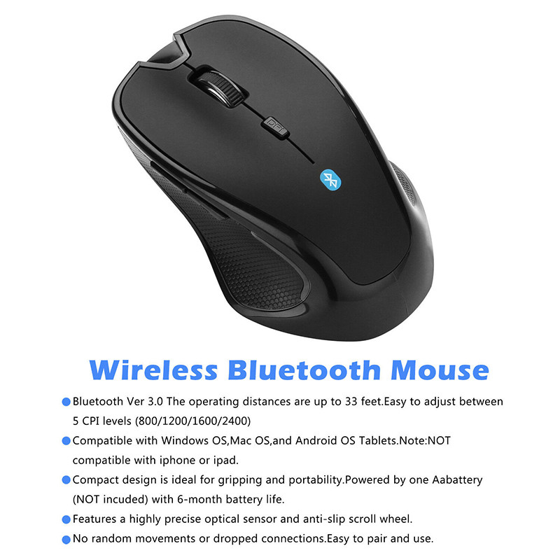 Mouse fără fir Bluetooth Mouse fără fir 2.4G Mouse pentru computer Mouse optice pentru PC Android IOS Tablete USB Mouse optice pentru PC laptop