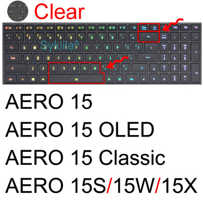 Κάλυμμα πληκτρολογίου για φορητό υπολογιστή Gigabyte Aero 15 17 HDR 15W 15X Aorus 5 7 15G 15P 17G 17X G5 G7 KC A7 Gaming Case Protector Skin