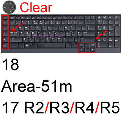 Poklopac tipkovnice za Alienware M15 R7 M17 R5 R6 X14 X15 R1 X17 R2 Površina-51m R3 R4 13 14 15 17 18 Zaštitna maska za kožu Silikonska ALW
