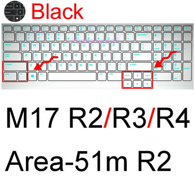 Poklopac tipkovnice za Alienware M15 R7 M17 R5 R6 X14 X15 R1 X17 R2 Površina-51m R3 R4 13 14 15 17 18 Zaštitna maska za kožu Silikonska ALW