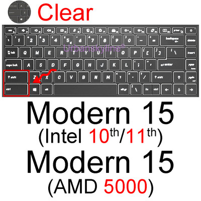 Κάλυμμα πληκτρολογίου για MSI Modern 14 Modern 15 PS42 PS63 A10M A10R8 A10SC Clear Silicone TPU Laptop Protector Case 14A 14B 2021