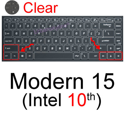 Κάλυμμα πληκτρολογίου για MSI Modern 14 Modern 15 PS42 PS63 A10M A10R8 A10SC Clear Silicone TPU Laptop Protector Case 14A 14B 2021