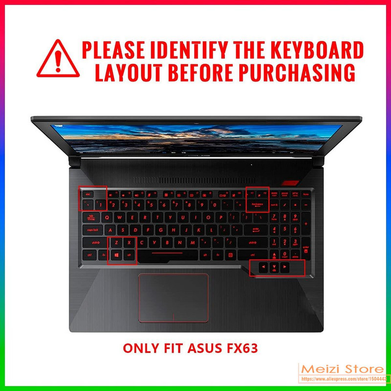 Asus TUF Gaming FX505 fx505ge FX505DV FX505G FX 505 GD DT GM FX505GM FX505GD fx505DT 15,6-tollise sülearvuti klaviatuuri katte kaitse