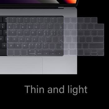 Κάλυμμα πληκτρολογίου TPU για νέο MacBook Pro 14 ιντσών 2021 M1 A2442/ MacBook Pro 16 ιντσών 2021 M1 Max A2485 Ultra Thin Θήκη πληκτρολογίου