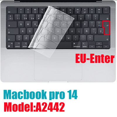 TPU billentyűzet fedél új MacBook Pro 14 hüvelykes 2021 M1 A2442/ MacBook Pro 16 hüvelykes 2021 M1 Max A2485 Ultra vékony billentyűzettokhoz