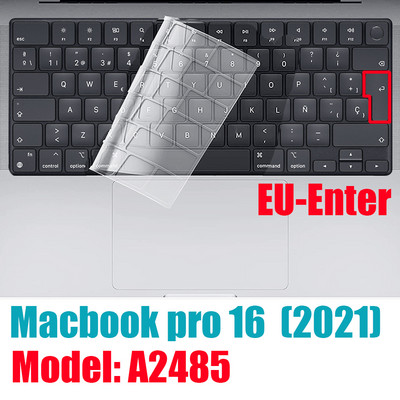 TPU billentyűzet fedél új MacBook Pro 14 hüvelykes 2021 M1 A2442/ MacBook Pro 16 hüvelykes 2021 M1 Max A2485 Ultra vékony billentyűzettokhoz