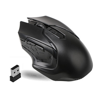 Mouse fără fir pentru jocuri silențios de 1600 dpi, care clipește 2,4 GHz, mouse-uri fără fir USB, mouse optic pentru joc, cu iluminare din fundal, pentru computer, laptop