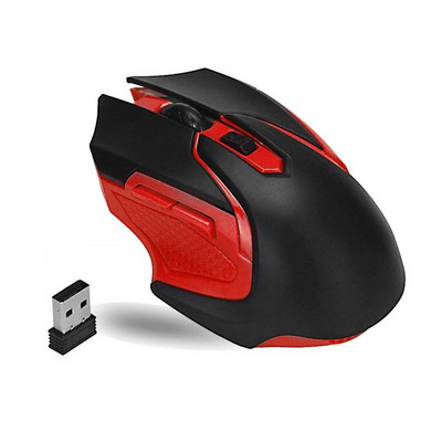 Mouse fără fir pentru jocuri silențios de 1600 dpi, care clipește 2,4 GHz, mouse-uri fără fir USB, mouse optic pentru joc, cu iluminare din fundal, pentru computer, laptop
