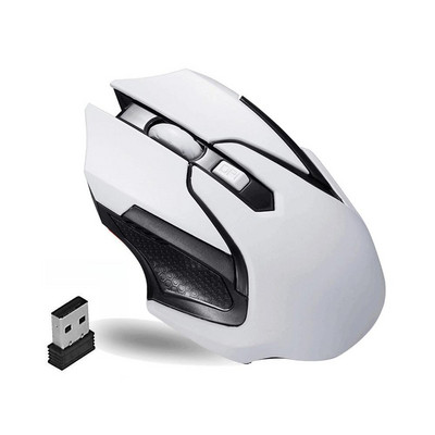 Mouse fără fir pentru jocuri silențios de 1600 dpi, care clipește 2,4 GHz, mouse-uri fără fir USB, mouse optic pentru joc, cu iluminare din fundal, pentru computer, laptop