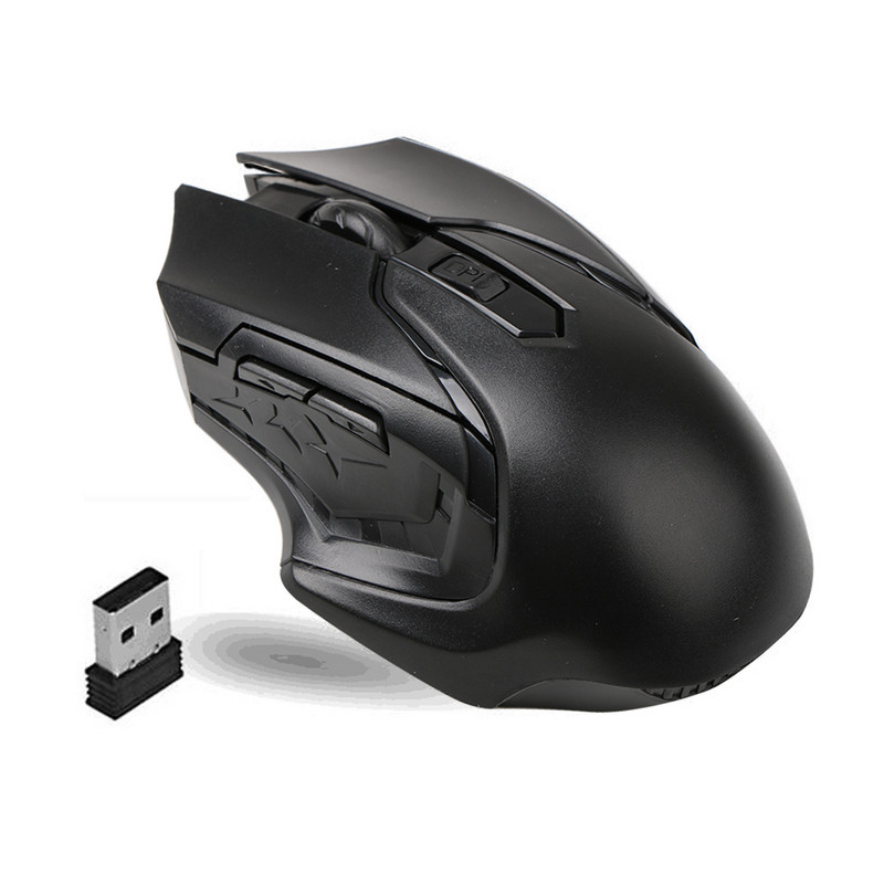 Mouse fără fir pentru jocuri silențios de 1600 dpi, care clipește 2,4 GHz, mouse-uri fără fir USB, mouse optic pentru joc, cu iluminare din fundal, pentru computer, laptop