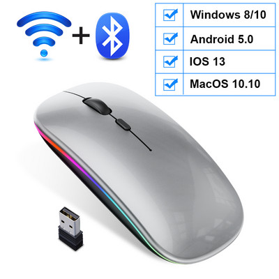 Mouse fără fir Mouse-uri Bluetooth cu USB reîncărcabil мышка для компьютера pentru computer Android, laptop, computer, gamer, mouse pentru jocuri