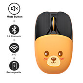 Mouse fără fir Bluetooth Mouse de computer reîncărcabil Wireless Silențios Mause Mini Mouse ergonomic pentru PC laptop USB Mouse optice