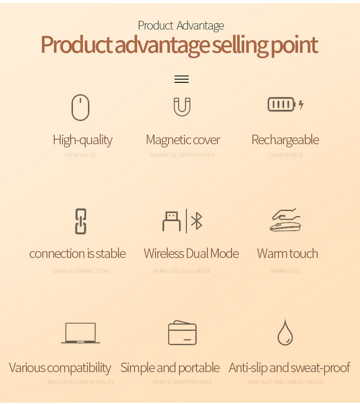 Mouse fără fir Bluetooth Mouse de computer reîncărcabil Wireless Silențios Mause Mini Mouse ergonomic pentru PC laptop USB Mouse optice