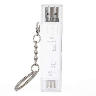 5 az 1-ben TF kártyaolvasó OTG Type-C mobiltelefon kártyaolvasó memóriakártya 2 USB Type C mobiltelefonokhoz és számítógépes PC-tartozékokhoz