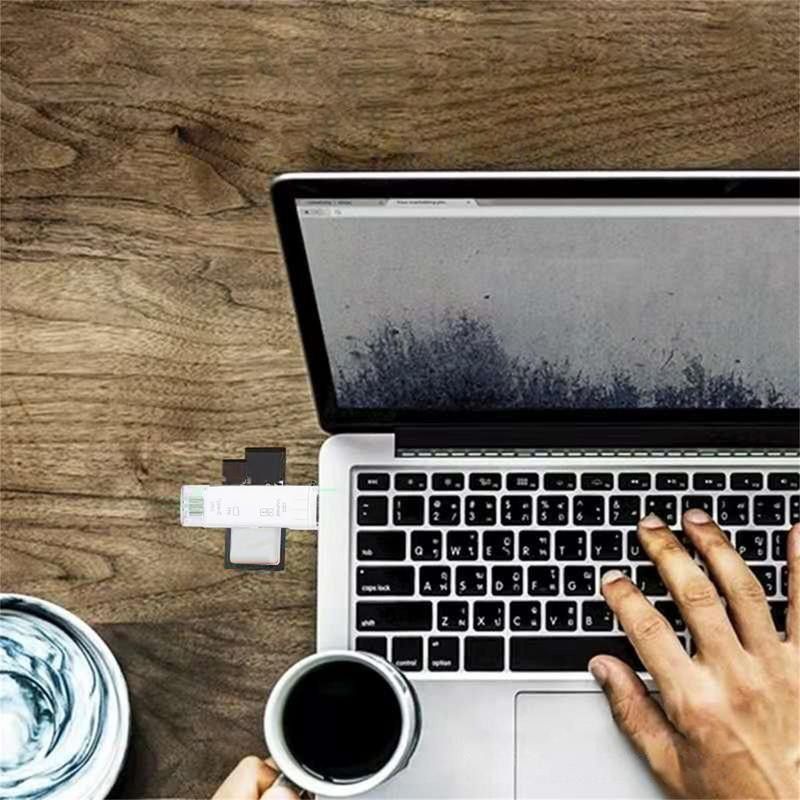 5 az 1-ben TF kártyaolvasó OTG Type-C mobiltelefon kártyaolvasó memóriakártya 2 USB Type C mobiltelefonokhoz és számítógépes PC-tartozékokhoz