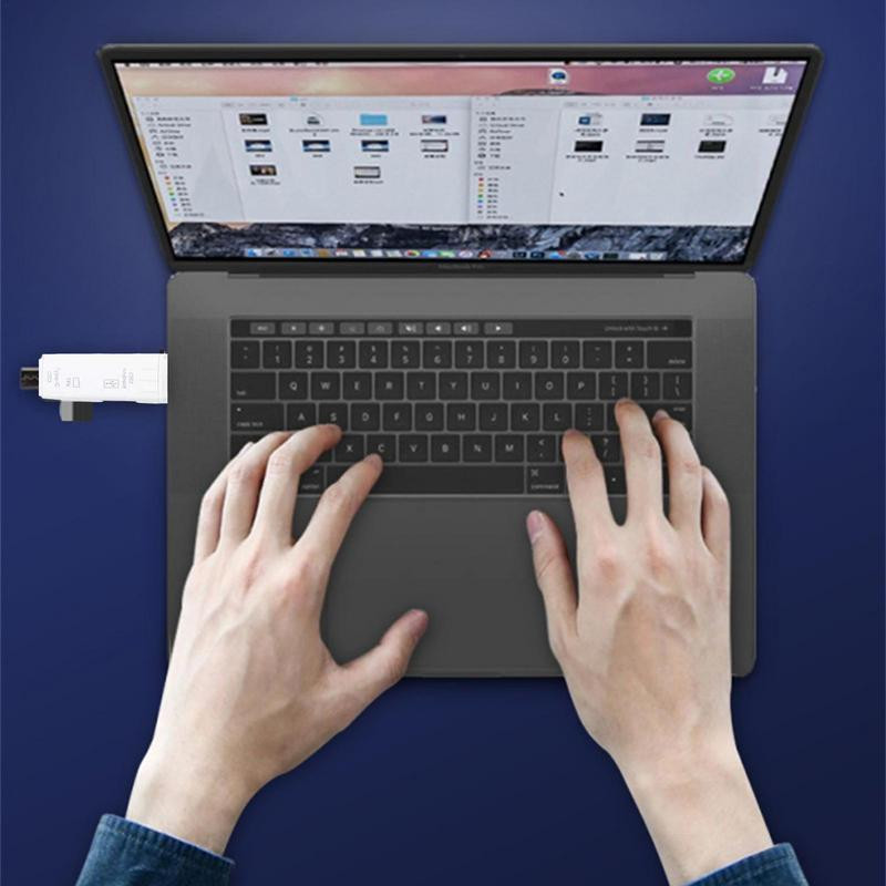 5 az 1-ben TF kártyaolvasó OTG Type-C mobiltelefon kártyaolvasó memóriakártya 2 USB Type C mobiltelefonokhoz és számítógépes PC-tartozékokhoz