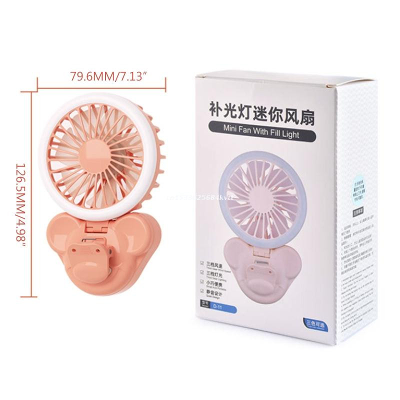 Hordozható kézi egyszerű ventilátortöltő lámpa USB töltőbilincs Éjszakai fény szelfi csepphajó