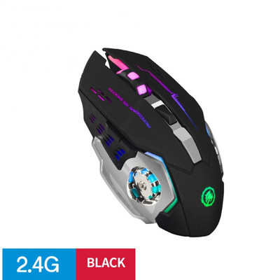 Miš za igre, bežični/žičani, 3600DPI, ergonomski, 6 gumba, LED optički podesivi USB računalni miš, tihi miš za igre za prijenosno računalo