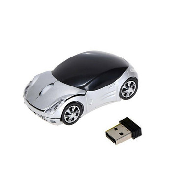 RYRA Безжична мишка Автомобилна мишка Сладки и интересни мишки Лаптоп USB приемник Безжична LED светлина Форма на кола Оптична за настолен компютър