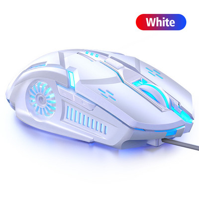 Žaidimų pelė Nutildyti Gamer Mice 6D 3200 DPI Reguliuojama šviečianti LED USB kompiuterio pelė nešiojamam kompiuteriui Mechaninė didelės spartos pelė
