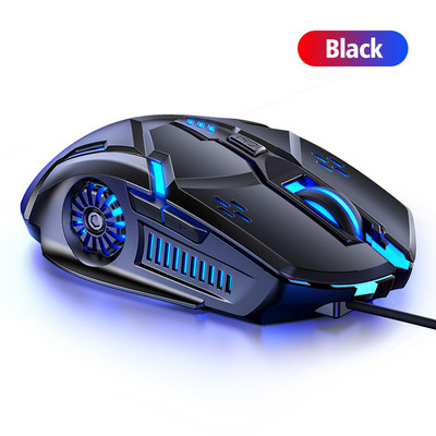 Žaidimų pelė Nutildyti Gamer Mice 6D 3200 DPI Reguliuojama šviečianti LED USB kompiuterio pelė nešiojamam kompiuteriui Mechaninė didelės spartos pelė