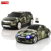 2,4G vezeték nélküli egér autós forma kreatív számítógépes egér Optikai 3D mini irodai egerek Ergonomikus USB mause LED lámpával laptophoz