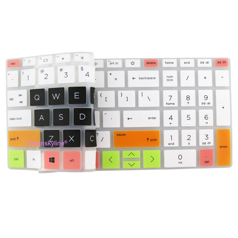 skirtas HP Pavilion žaidimų klaviatūros dangtelis 15 16 15-DK 15-EC 15T-DK 15Z-EC NB 15-AK 16-A silikoninis nešiojamojo kompiuterio apsauginis dėklas, 15,6 TPU
