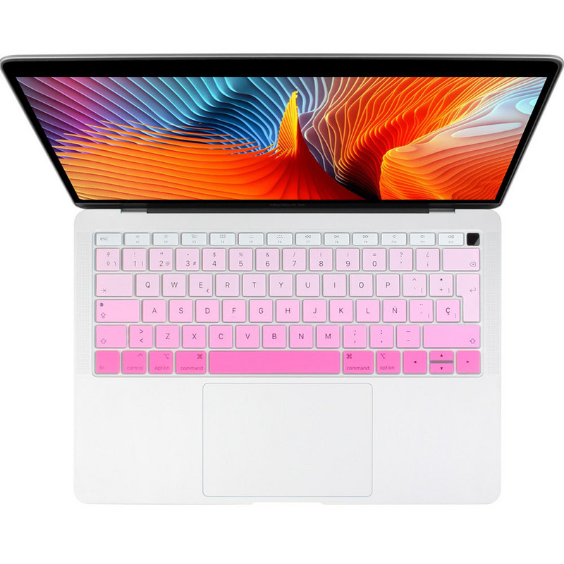 Ispanijos klaviatūros viršelio lipdukų apsauga, skirta 2018 m. naujam „MacBook Air“ 13 colių su „Touch ID“ ir „Retina A1932“ nešiojamojo kompiuterio priedais