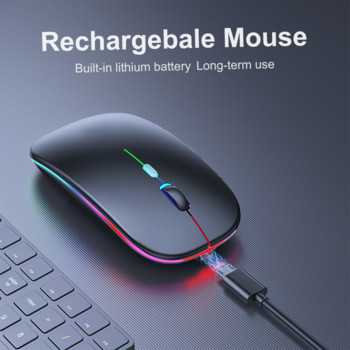 Olaf Ασύρματο ποντίκι RGB Bluetooth Ποντίκι USB Οπτικό αθόρυβο Mause LED με οπίσθιο φωτισμό Εργονομικά ποντίκια gaming υπολογιστή για φορητό υπολογιστή
