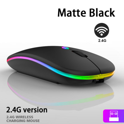 Olaf belaidė pelė RGB Bluetooth pelė USB optinė tyli Mause LED apšviesta ergonomiška kompiuterinių žaidimų pelė, skirta nešiojamam kompiuteriui