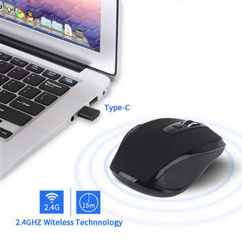 Ασύρματο ποντίκι USB Type C 2,4 GHZ για Macbook Συσκευές Chromebook Type C Παιχνίδι Silent Mouse Laptop PC Εργονομικά ποντίκια χωρίς μπαταρία