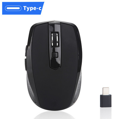 2,4 GHZ USB C tipa bezvadu pele Macbook datoram Chromebook C tipa ierīcēm Spēle Silent Mouse Klēpjdatora dators Ergonomiskas peles nav akumulatora