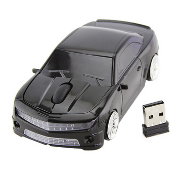 2,4 GHz мишка с форма на кола, оптичен компютър, лаптоп, пластмасов 3 клавиша, домашен офис, готини игри, мини безжичен USB приемник