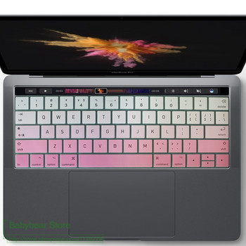 Για Mac Macbook Pro 13 15 13.3 15.6 Touch Bar A1706 A1707 A1989 A1990 2018 Αγγλικά Κάλυμμα πληκτρολογίου ΗΠΑ Προστατευτικό κάλυμμα δέρματος
