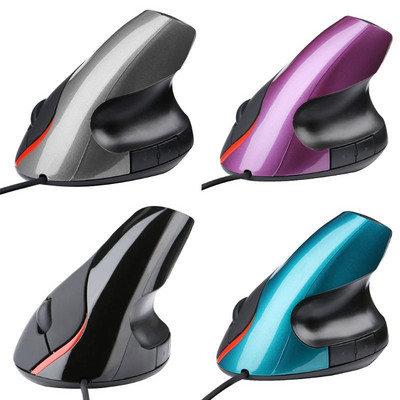 Ergonomikus kialakítású USB függőleges optikai egér csukló gyógyító számítógéphez PC laptophoz Új Drop szállítási PC-barát X6HA
