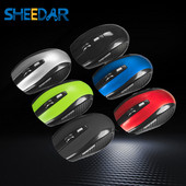 Мишка 2.4GHz безжична гейминг офис оптична Sheedar AdjustaDPI мини безшумна ергономична с USB подходяща за компютър или лаптоп