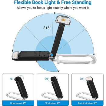 Преносима акумулаторна лампа за четене Mini Eye Protection Book Light Clip Нощно осветление LED USB настолна лампа за бюро