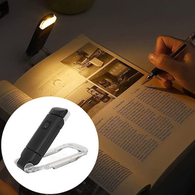 Hordozható, újratölthető olvasólámpa mini szemvédő könyves lámpacsipesz éjszakai világítás LED USB asztali asztali lámpa