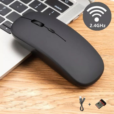 Мишка за Macbook Pro Air Lenovo Laptop PC Notebook Безжична мишка 2.4GHz USB акумулаторна мишка Безшумна ергономична мишка за игри