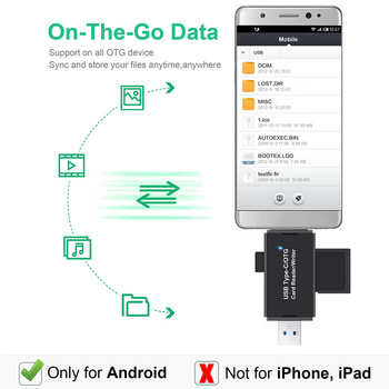 3 в 1 OTG Micro SD четец на карти USB3.0 четец на карти USB TF Micro SD адаптер Смарт четец на карти с памет Writer за Apple OTG адаптер